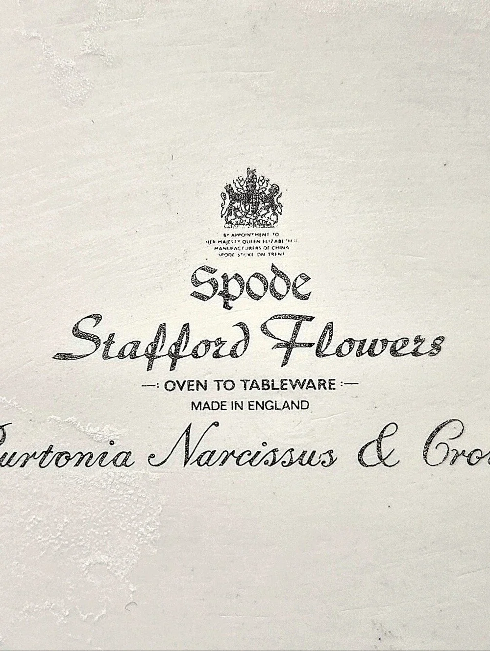 Vintage Spode Stafford Flowers 11.5